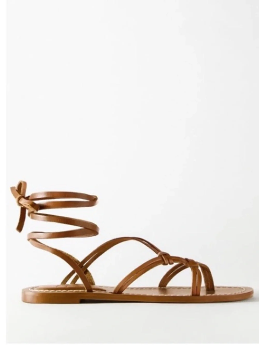 Zara Tan Lace-Up Gladiator Sandals - Picture 3 of 10